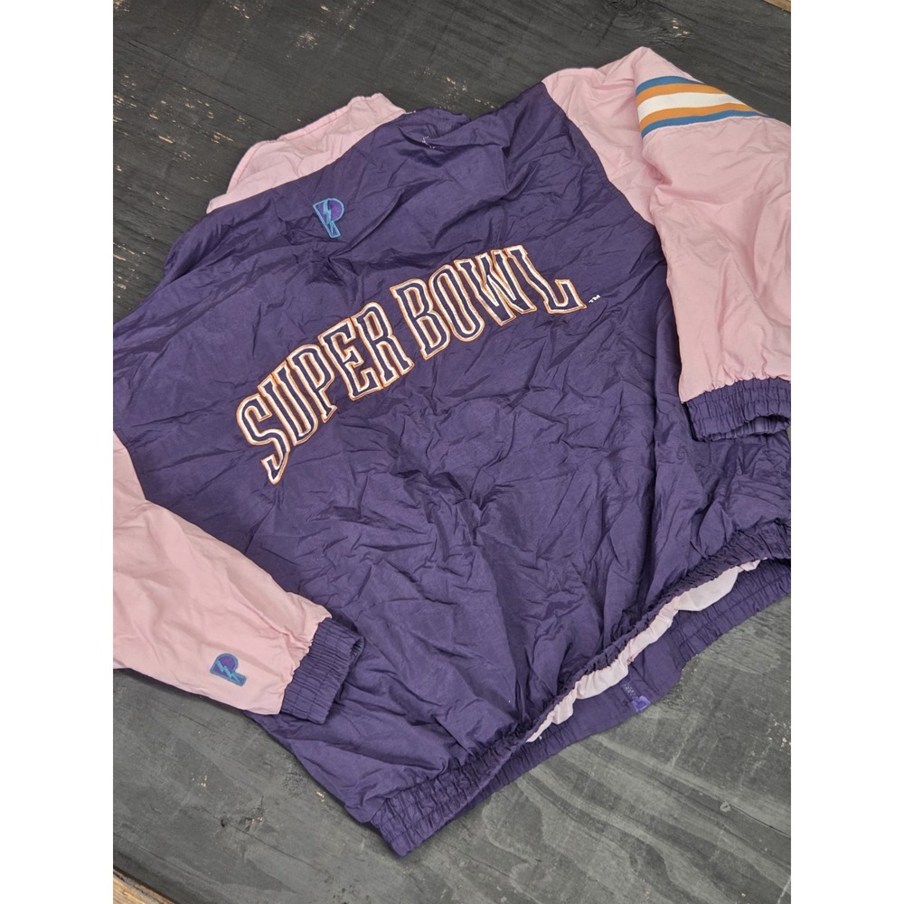 Vintage 90s Pro Player Super Bowl XXX Jacket Sz XL 1996 NFL Windbreaker Arizona